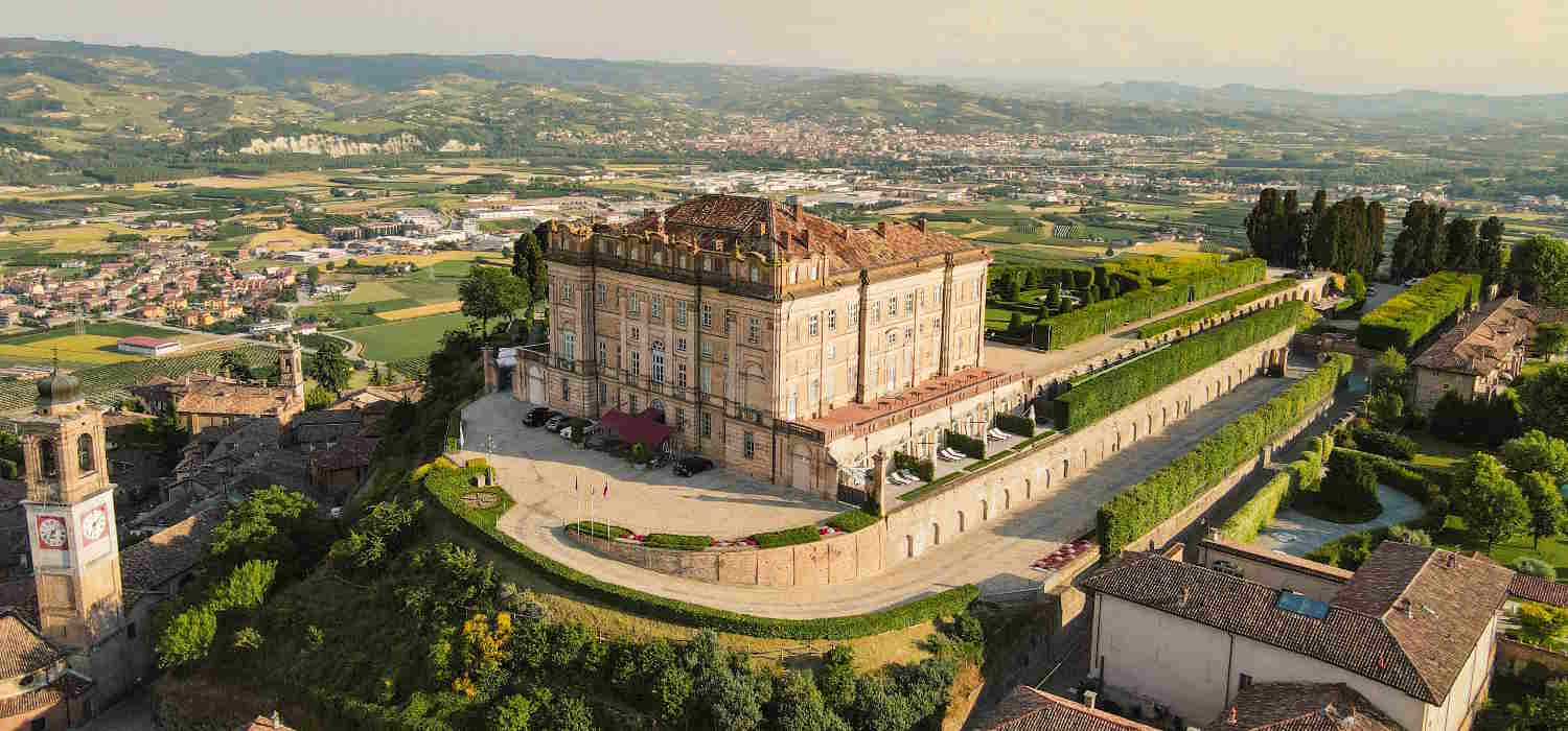 the beautiful castle of Guarene in a sunny day